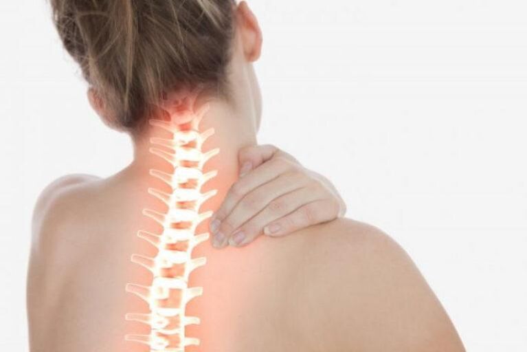 dor no pescoço devido à osteocondrose
